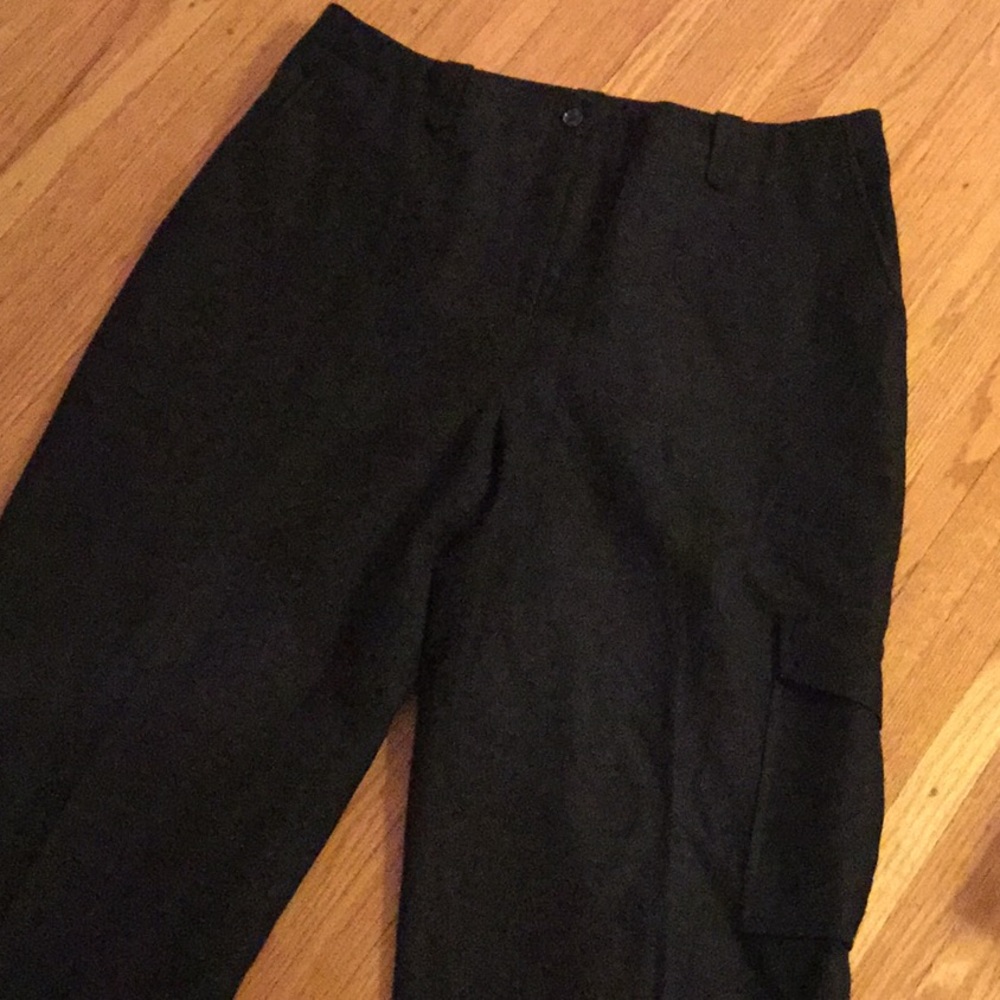 Due per due charcoal wool cargo pants 16